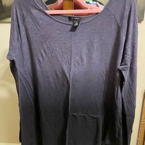 DKNY Jeans Heathered Purple Top